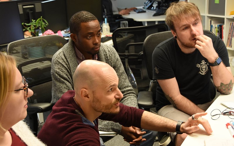 an image with the team members from Design