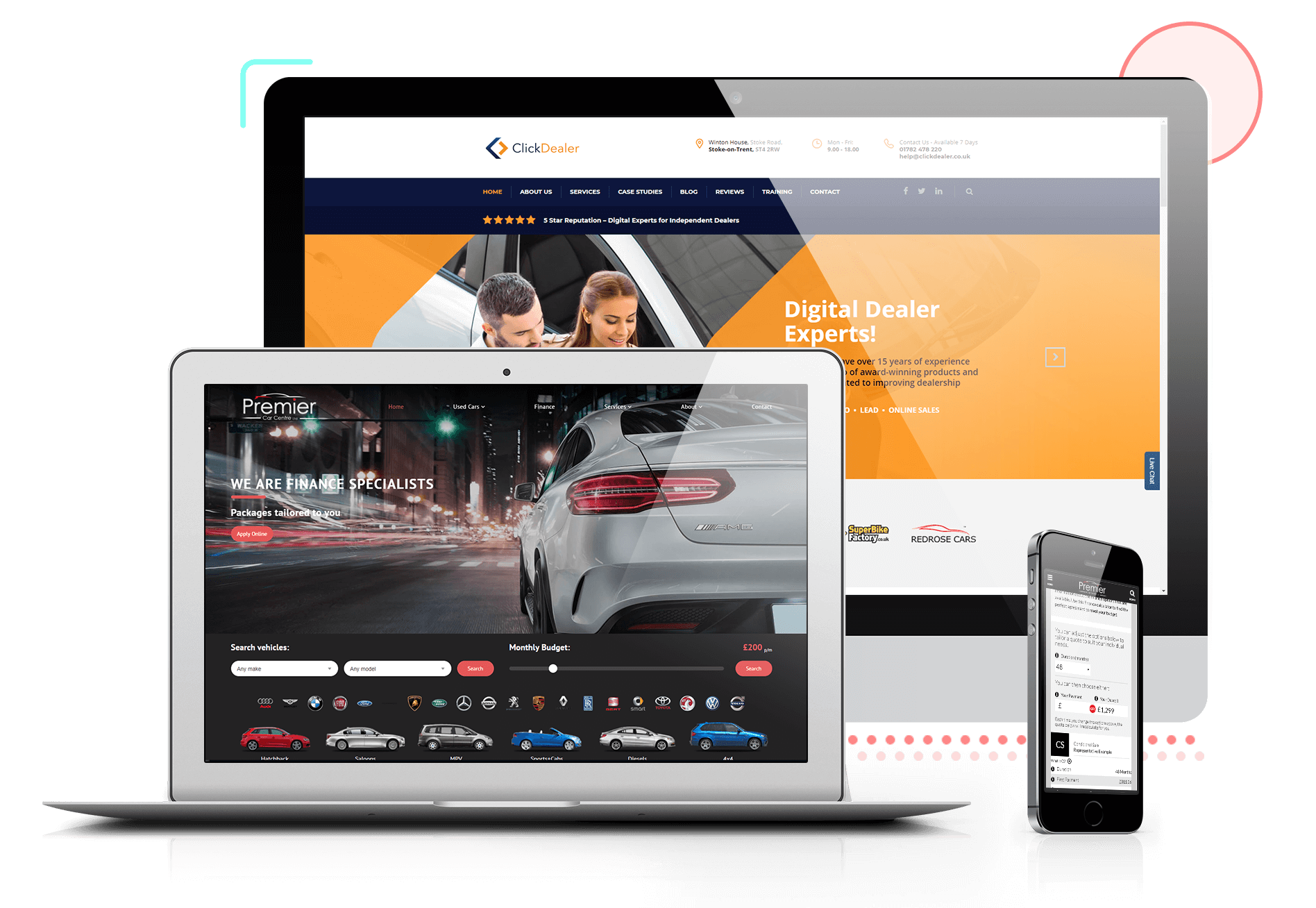 three screens image for What Click Dealer wanted