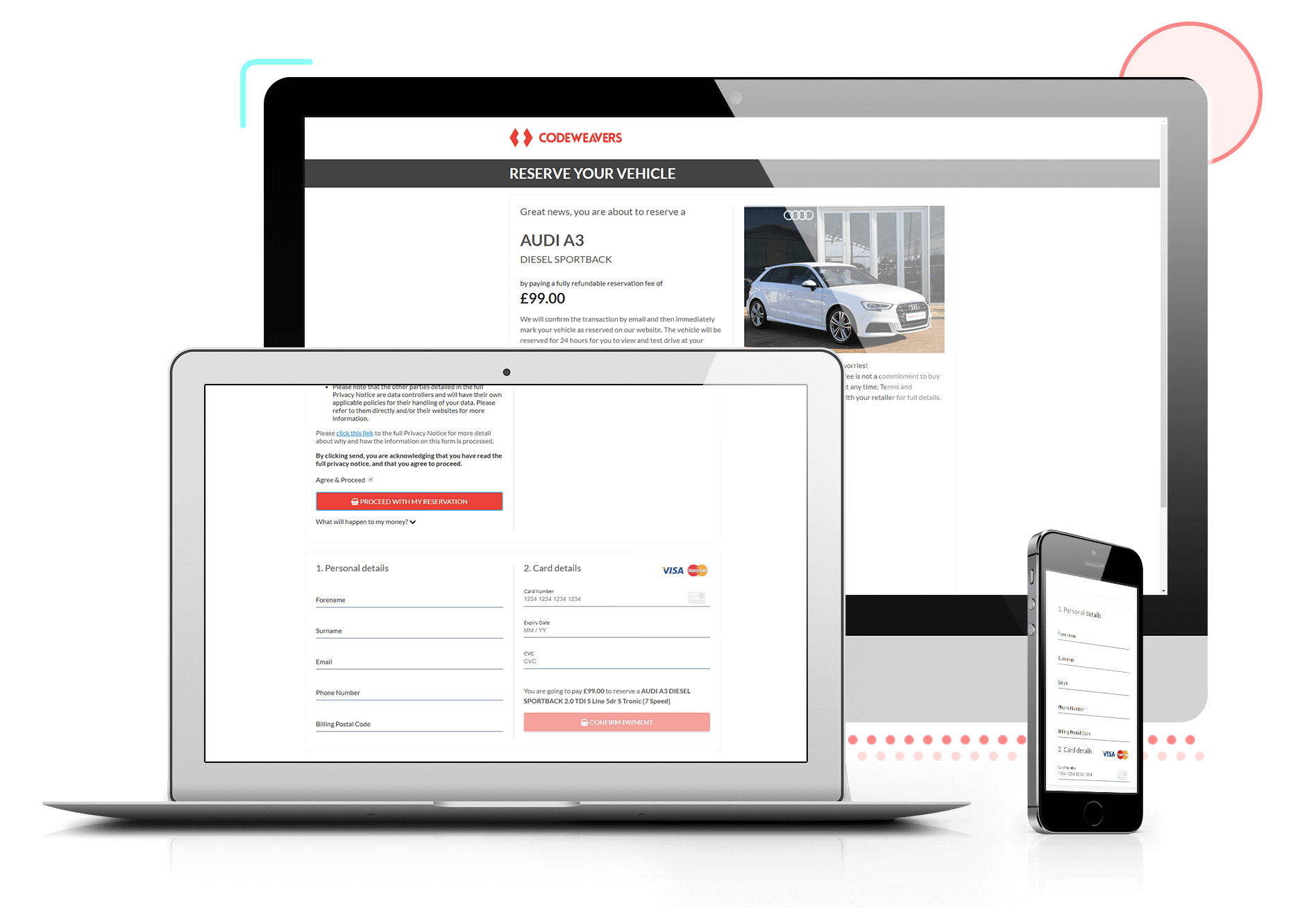 screens images for Your customers can reserve your vehicles wherever they are