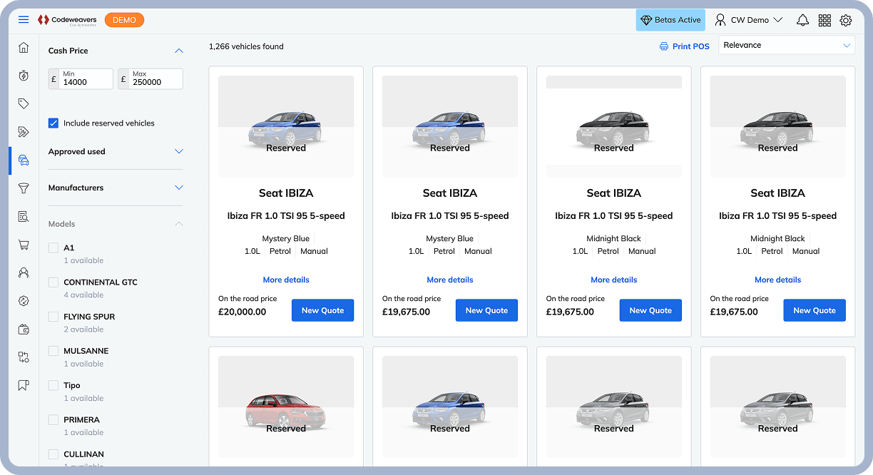 Illustration showing how Codeweavers connects every online and in-store consumer touchpoint, from quote to payout.