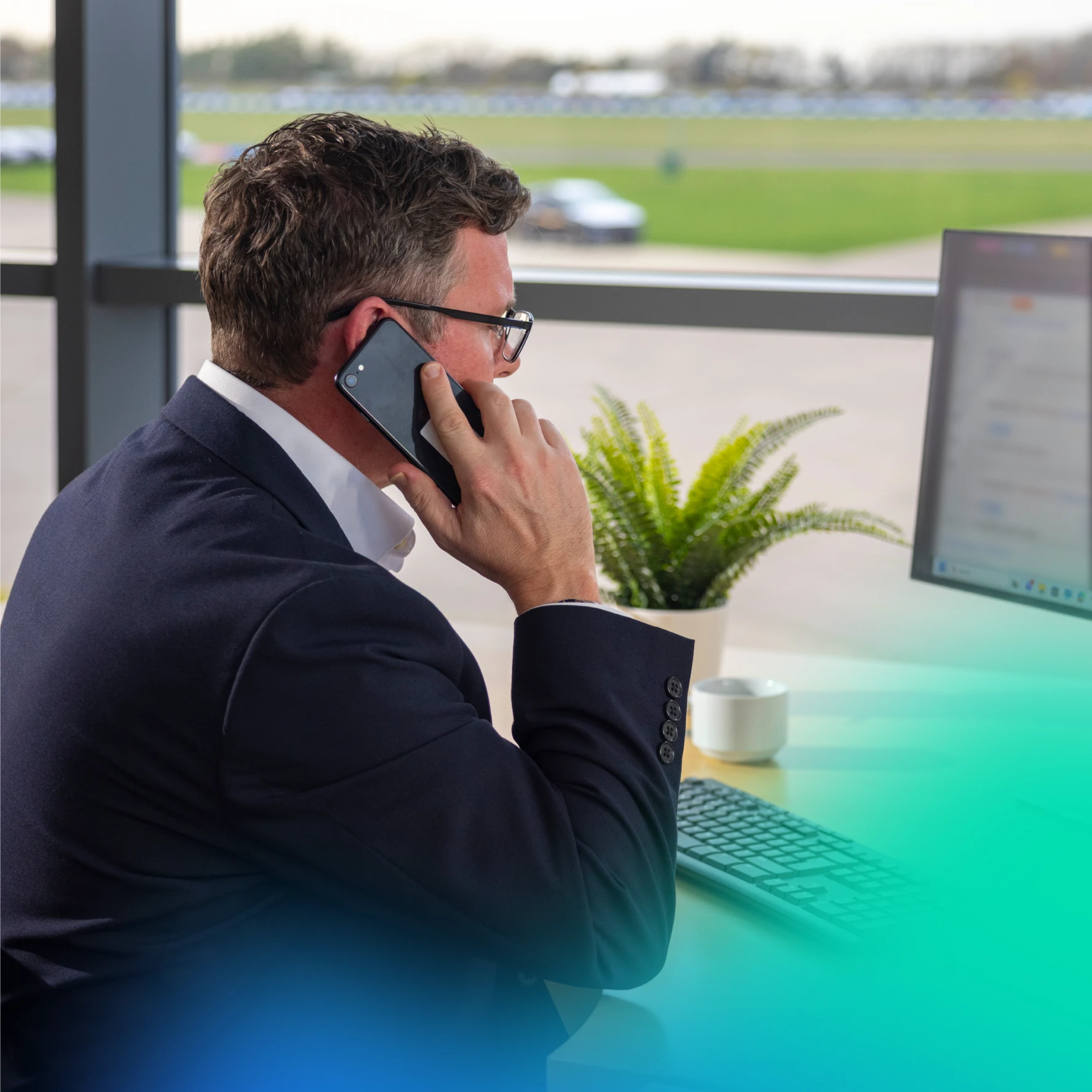Lender on the phone